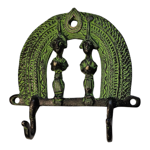 Green Couple Brass Hook