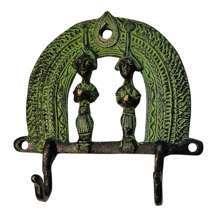 Green Couple Brass Hook