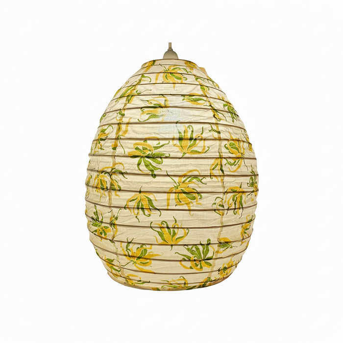 Beehive Pendant Lampshade | White Ribbon Floral