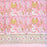Hand Block Printed Cotton Pink & Gold Floral Tablecloth