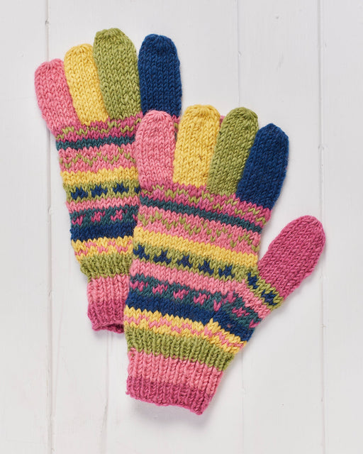 A pair of hand knitted Pokhara Finger Gloves.