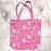 Popping Pink Quilted Cotton Tote Bag