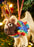 Pug in Antlers with Rainbow Scarf 2