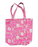 Pink floral tote bag