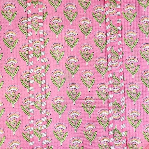 Rosie Pink Quilted Cotton Tote Bag