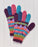 A pair of hand knitted Shivalaya Finger Gloves on a white wooden surface