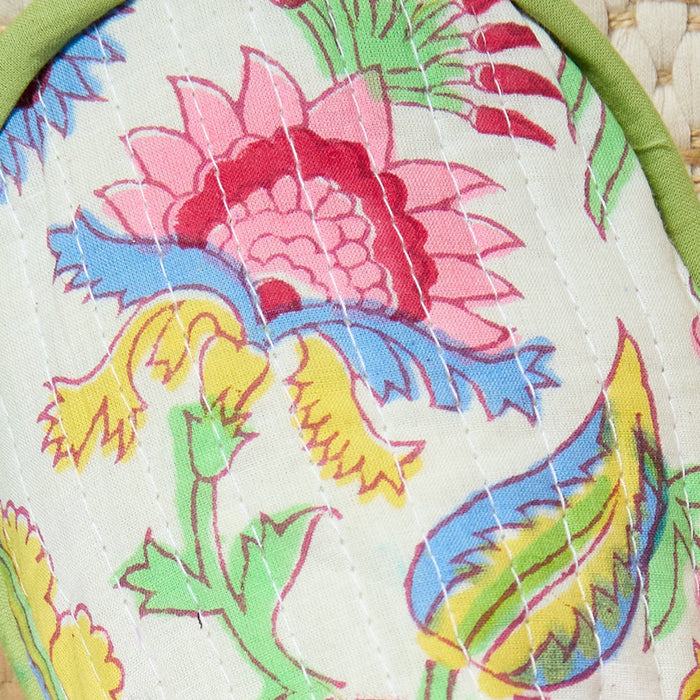 Shvanthi Block Print Travel Slippers Detail