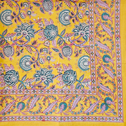 Block Print Tablecloth 110 x 110 cm