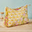 Yellow Patchwork Blockprint Large Wash Bag