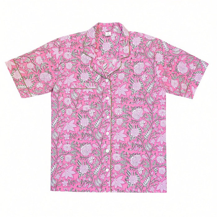 Arabella Block-Printed Cotton Short Pyjama Set