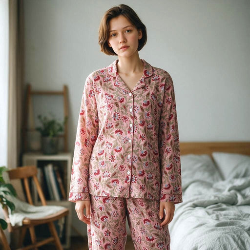 Beatrice Long Sleeve Cotton Pyjama Set