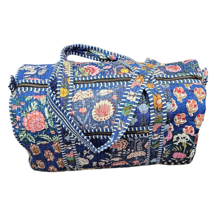 Block Print Travel Bag - Blue