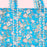 Floral and striped fabric pattern of a cotton tote bag