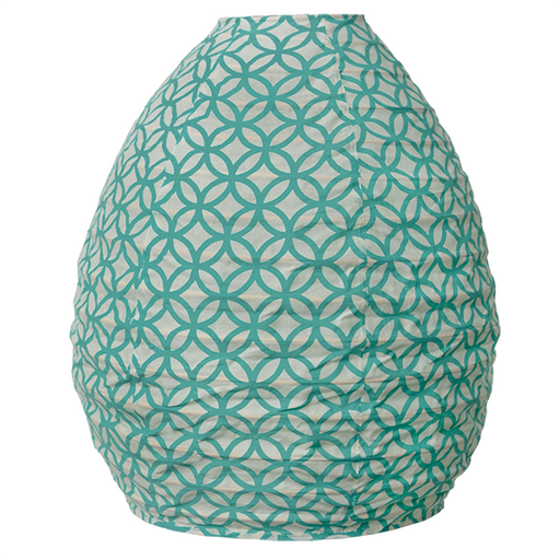 Turquoise & Sage Beehive Pendant Lampshades: Rings Turquoise