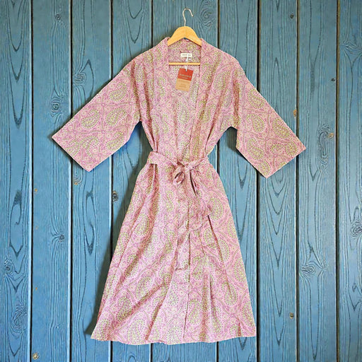 Café Palim Block Print Cotton Kimono