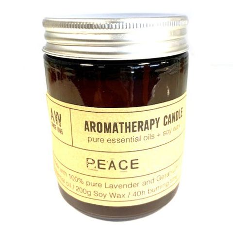 Peace Aromatherapy Candle with Lavender and Geranium Essential Oils