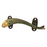 vintage style brass fish cabinet pull on a white background