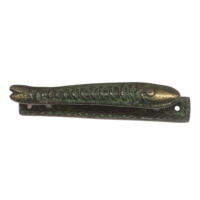 Green Flat Fish Brass Handle