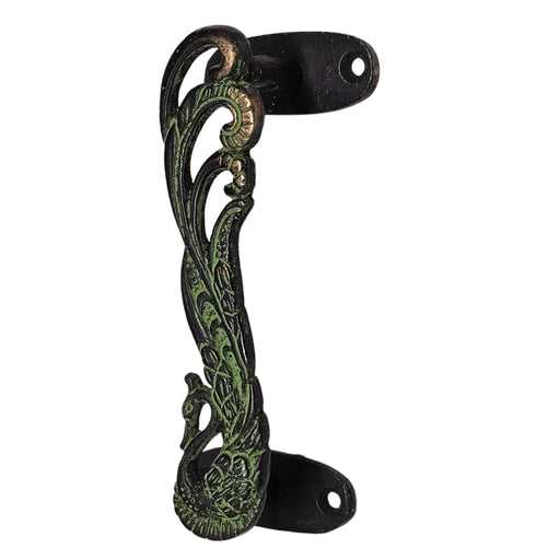 Green Peacock Brass Handle