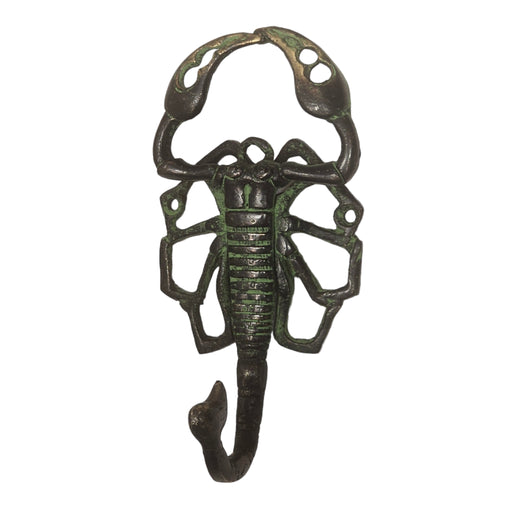 Green Scorpion Brass Hook