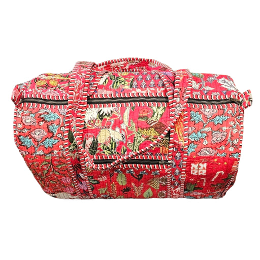 Block Print Travel Bag - Red