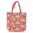 Red eopard Quiulted Cotton Tote Bag on a plain white background