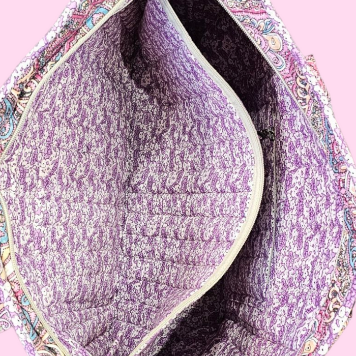 Magenta Magic Quilted Shoulder Bag