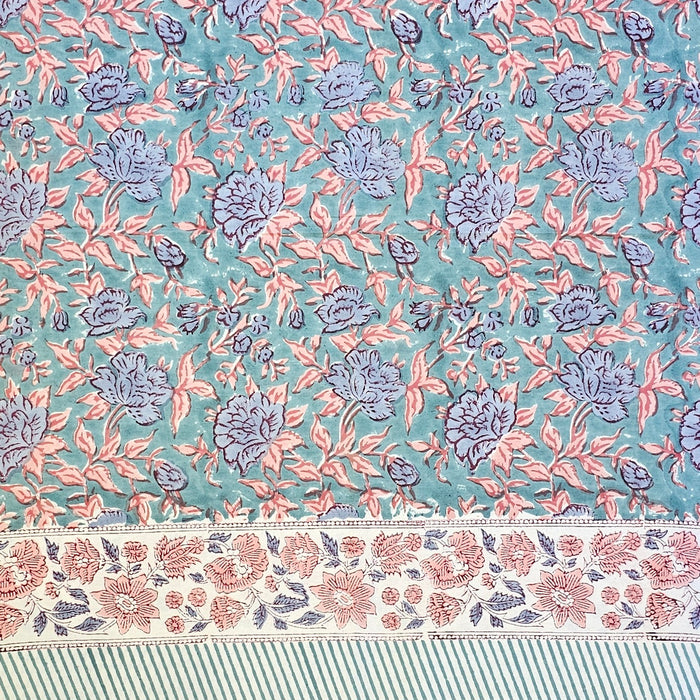 Hand Block Printed Cotton Tablecloth | Evelyn | 6-Seater