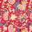 Hand Block Printed Cotton Tablecloth | Crimson Garden | 6-Seater