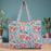 Sky Garden Quilted Cotton Tote Bag