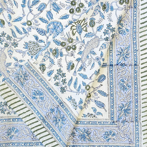 Blue Ananya Block Printed Tablecloth | 130 x 180 cm