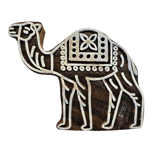 Camel Design Wooden Carved Printing Block