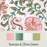 Tea Rose and Olive Green Block Print Tablecloth | 130 x 180 cm