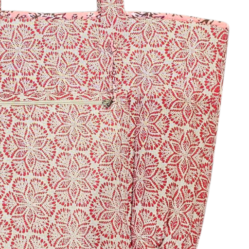 Strawberry Cream Quilted Shoulder Bag