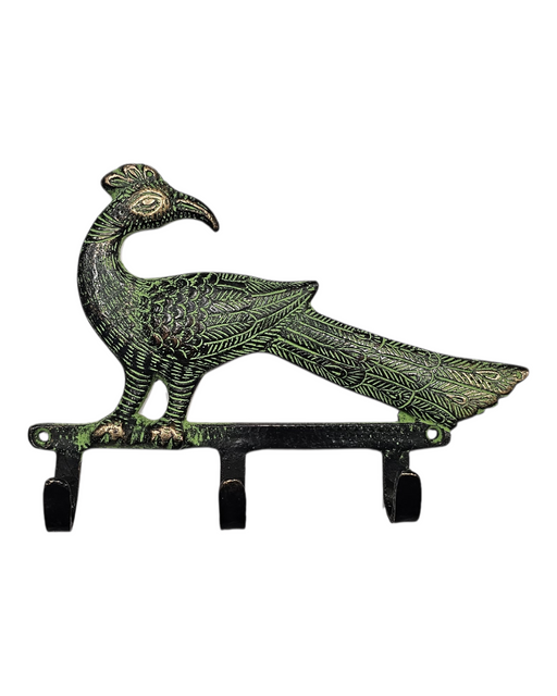 Green Peacock Brass Hook