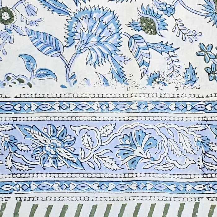 Blue Ananya Block Printed Tablecloth | 130 x 180 cm