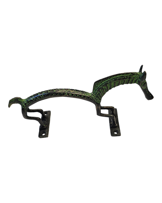 Green Horse Brass Handle