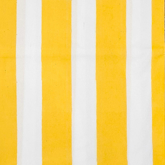 Block Print Tablecloth - Sunshine Stripes Design
