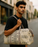 Black & White Quilted Luggage Bag