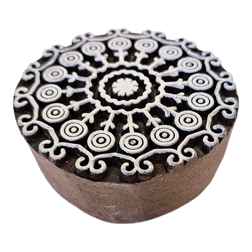 Mandala B Design Wooden Carved Printing Block