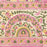 Hand Block Printed Cotton Tablecloth | Bubblegum Garden | 6-Seater
