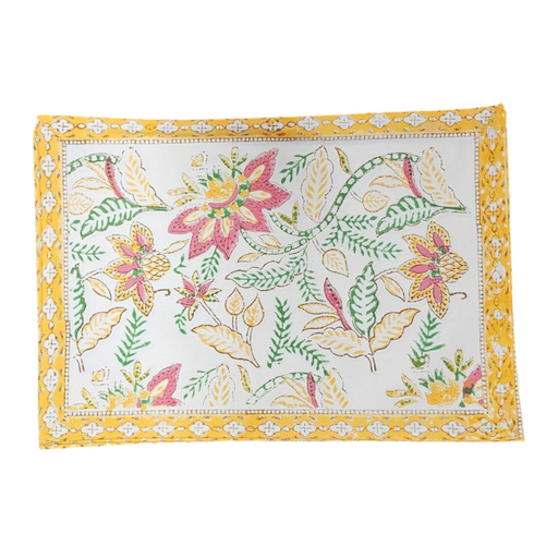 Block Print Cotton Placemats - Sunshine Floral Design