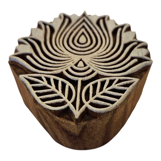 Lotus Design Wooden Carved Printing Block