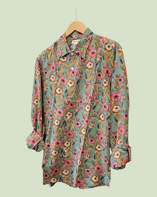 Block Print Shirt - Forest Meadow
