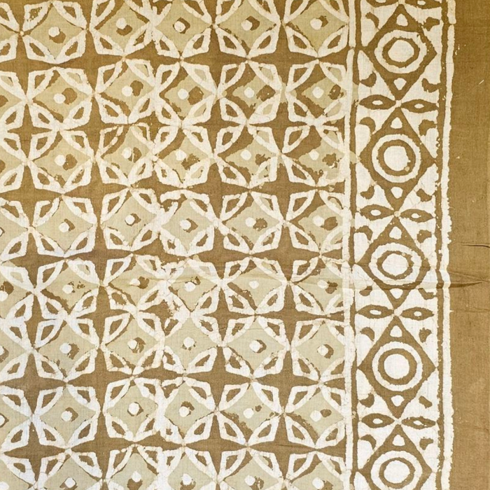 Dabu Print Cotton Sarong - Café Linen Design