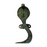 Cobra Design Green Patina Brass Handle