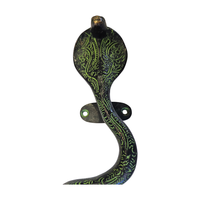 Cobra Design Green Patina Brass Handle