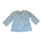 Dabu Print Cotton Top - Cool Blue Design