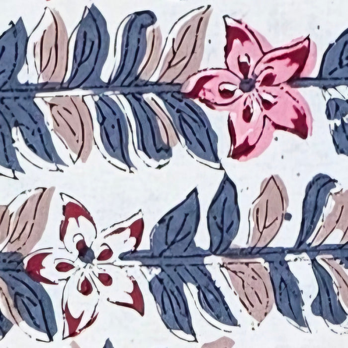 Chalk Rekha Block Printed Cotton Tablecloth | Six Seater | 150 x 220 cm