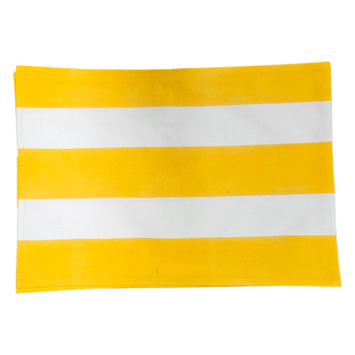 Block Print Cotton Placemats - Sunshine Stripes Design